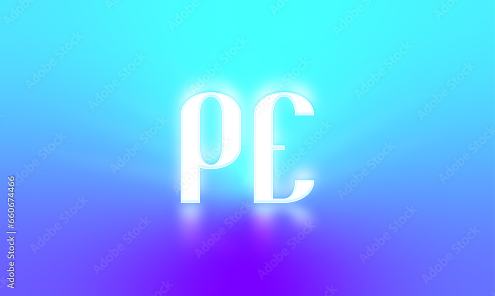 Glowing letters initials reflections rays of light turquoise background Glowing letters initials reflections rays of light turquoise background