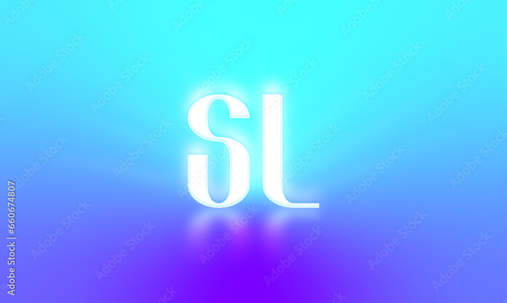 glowing letters initials reflections rays of light turquoise background glowing letters initials reflections rays of light turquoise background