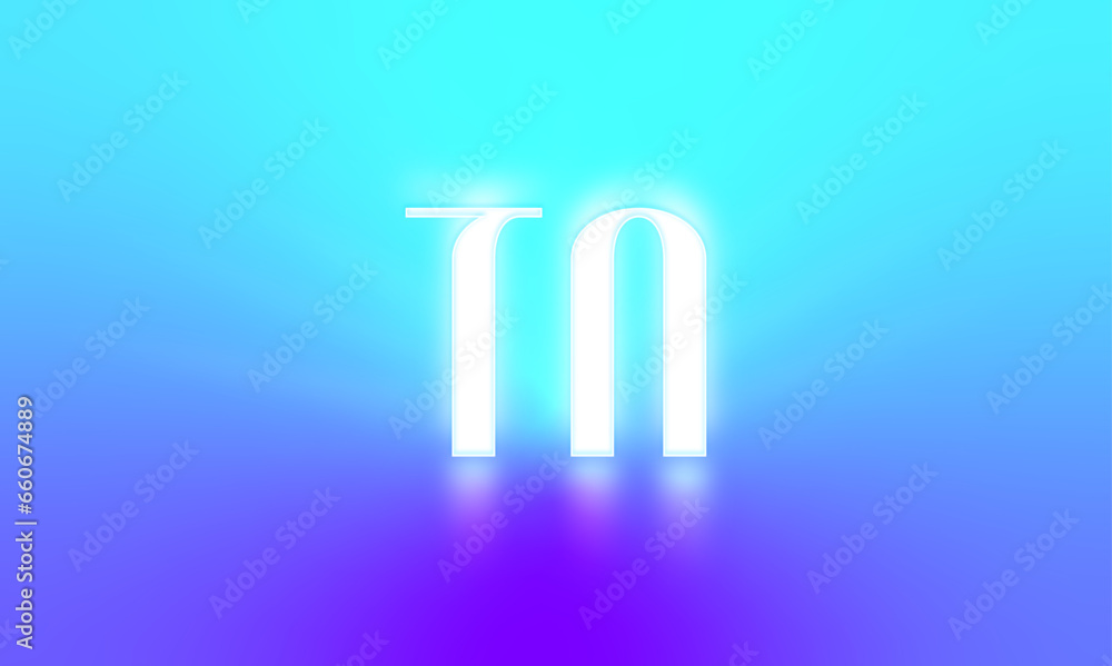 glowing letters initials reflections rays of light turquoise background glowing letters initials reflections rays of light turquoise background