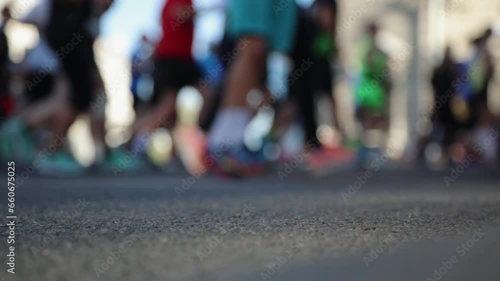 Joggers. Group of marathon runners. Abstract blurry Joggers. Group of marathon runners. Abstract blurry