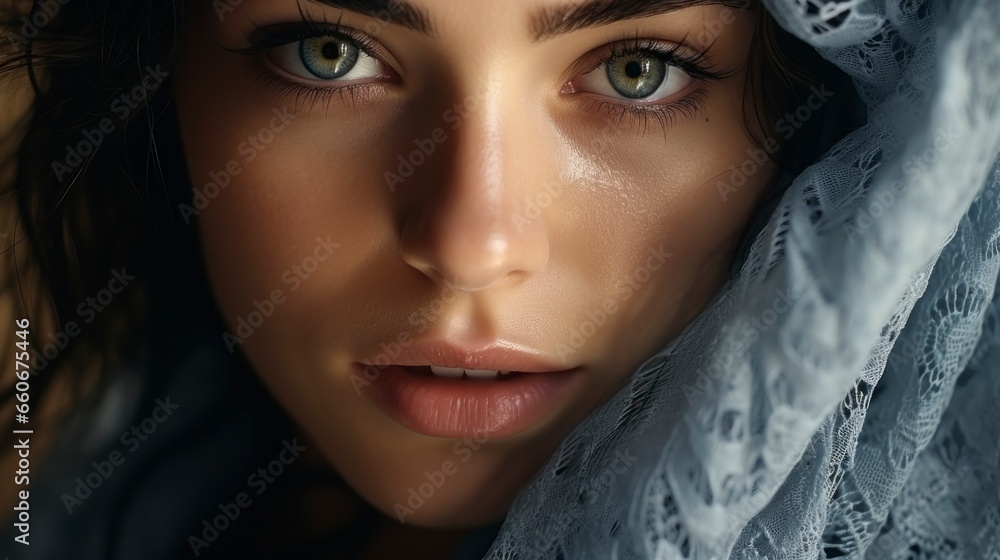 Closeup young woman