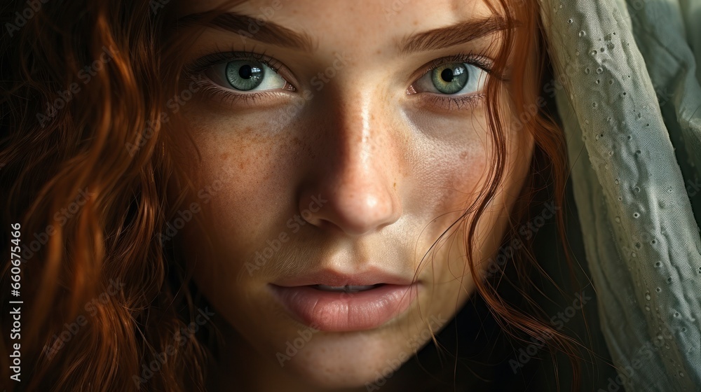 Closeup young woman Closeup young woman