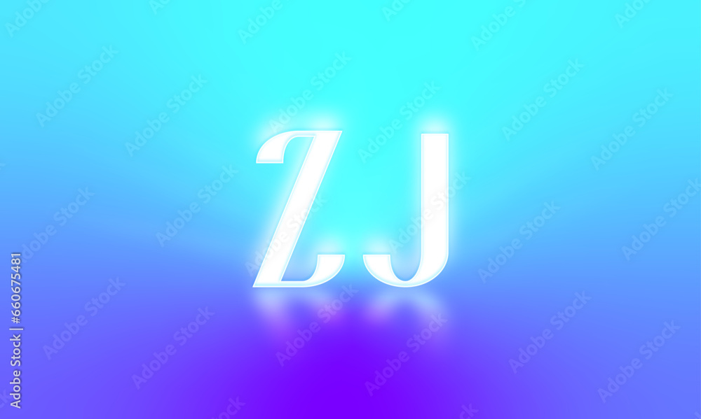 glowing letters initials reflections rays of light turquoise background glowing letters initials reflections rays of light turquoise background