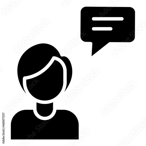 Solid Woman Opinion icon