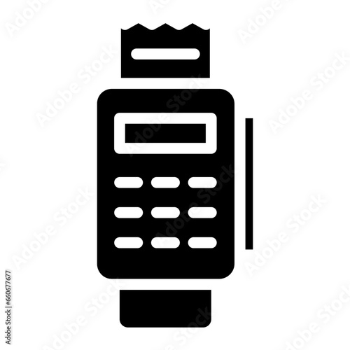 Solid Payment machine icon