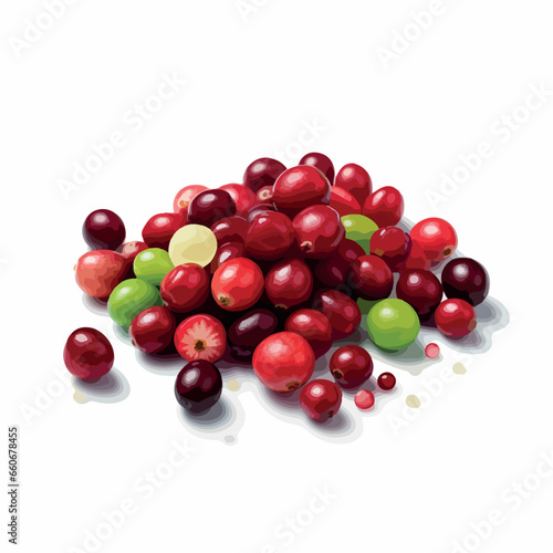 Cranberries in cartoon, doodle style. 2d vector illustration in logo, icon style. AI Generative