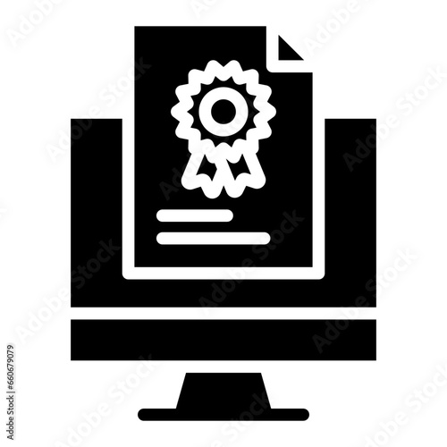 Solid Monitor Certificate icon