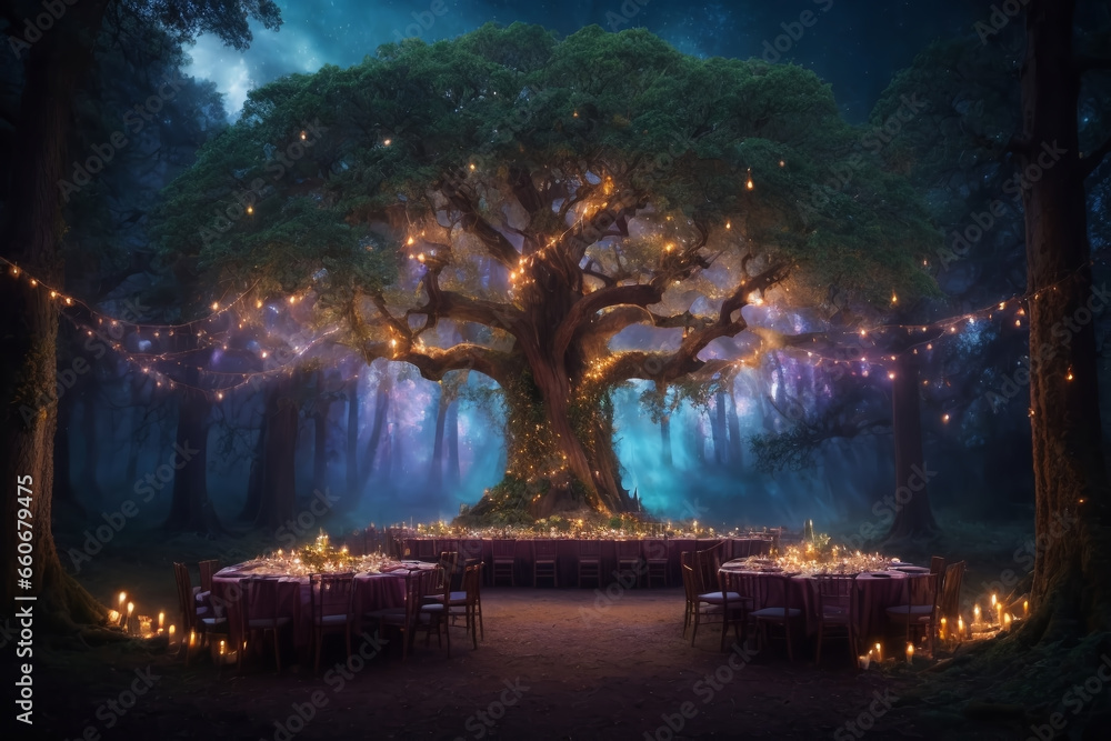 Enchanted Forest Feast created with AI