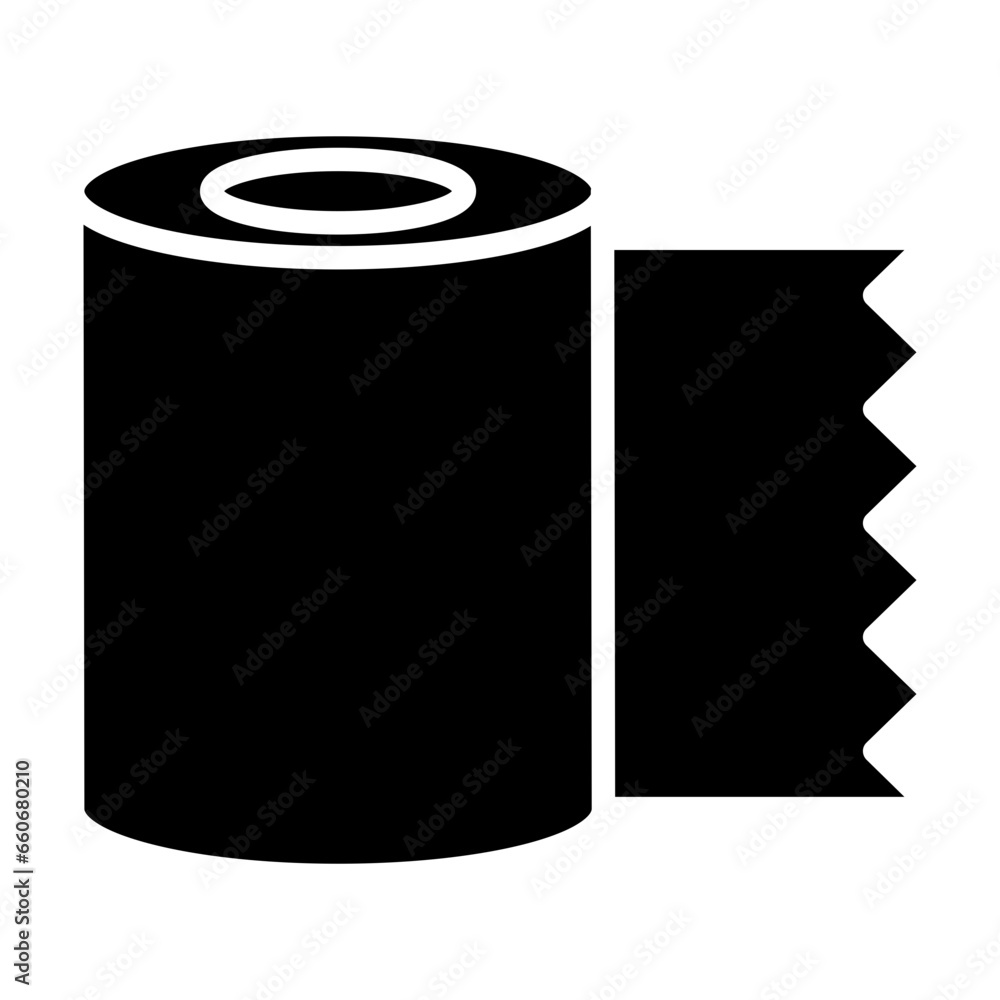 Solid Tissue roll icon Solid Tissue roll icon