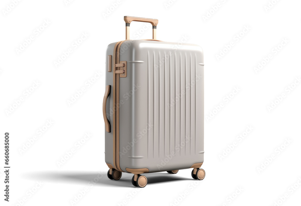 big gray travel suitcase, png file of isolated cutout object with shadow on transparent background. big gray travel suitcase, png file of isolated cutout object with shadow on transparent background.