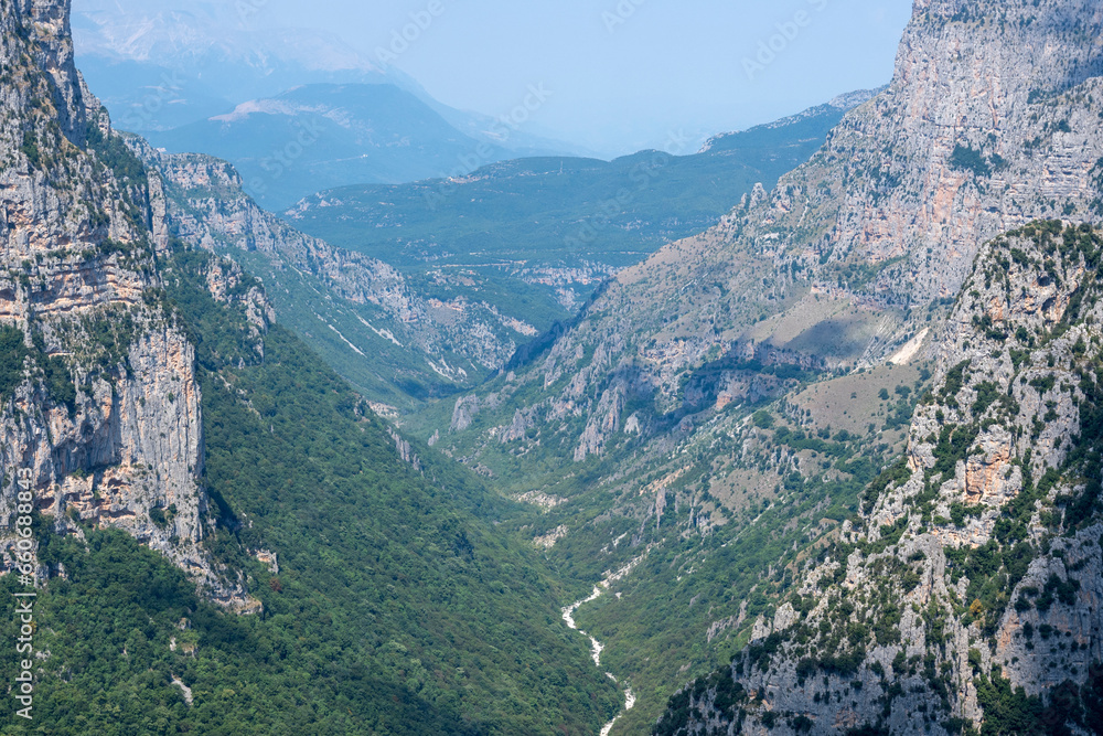 Obraz premium Summer view of Vikos gorge, Zagori, Epirus, Greece