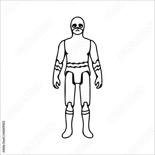 vector illustration of superhero body