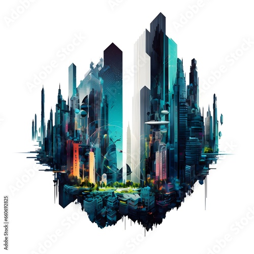 smart cities metaverse white background  #660692825