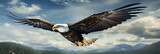 a bald eagle gliding in the sky Generative AI