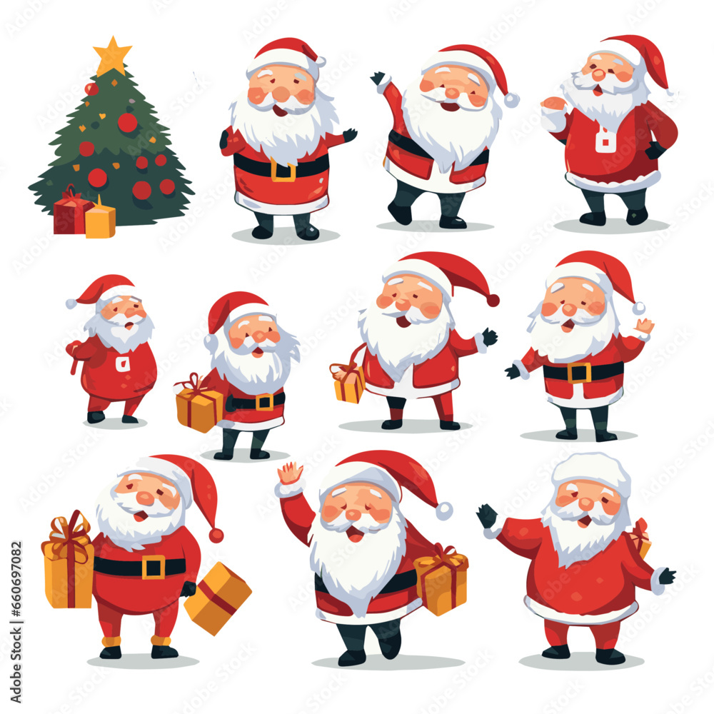 Illustration Vector set of Happy new year and Christmas