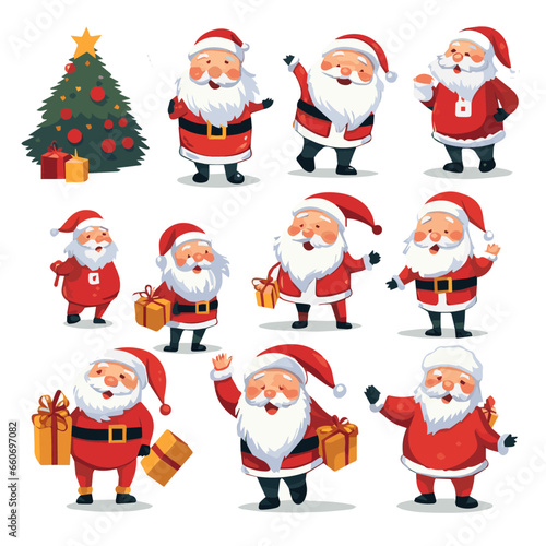 Illustration Vector set of Happy new year and Christmas © mabolo