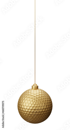 Golf ball Hanging Christmas bauble