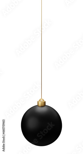 Black Hanging Christmas Ball