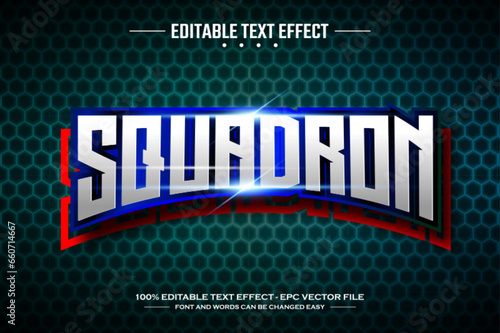Photography Squadron 3D editable text effect template