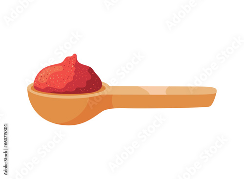 chili pepper powder spoon photo