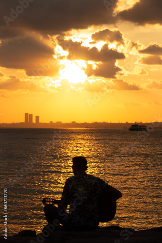 fishing at sunset © Hseyin