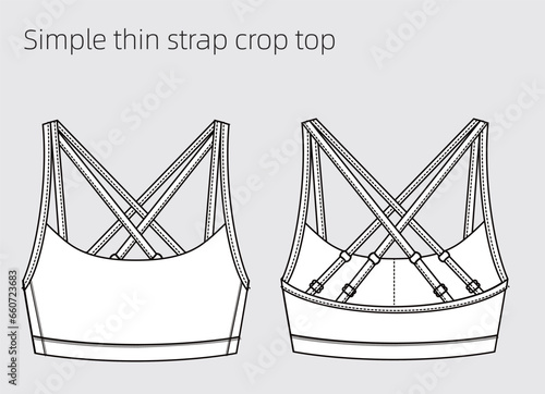 illustration of active bra