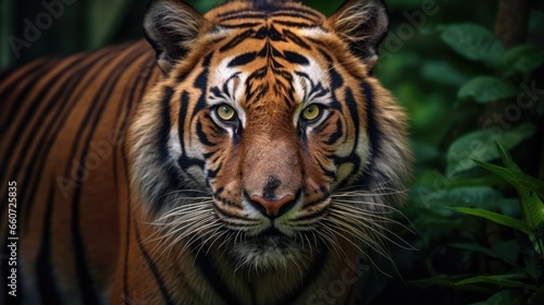 Portrait of a Sumatran tiger © MBRAMO