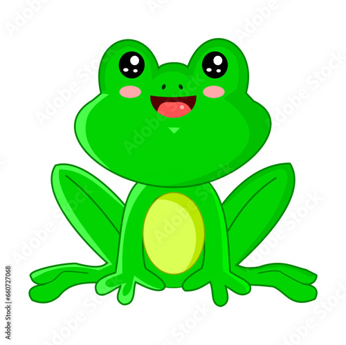 Cute frog vector