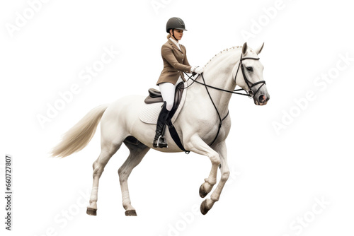The Art of Synchronized Dressage on isolated background