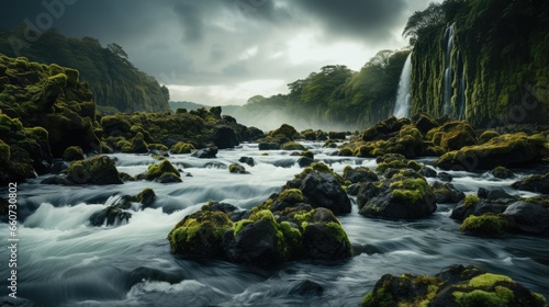 The view from the top of the waterfall is very beautiful