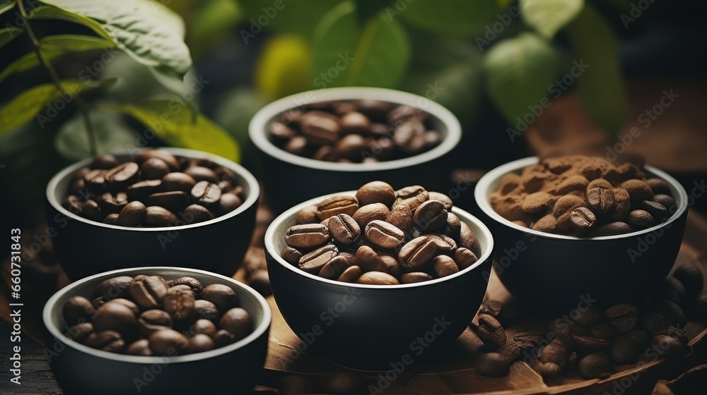 Obraz premium coffee beans and cup
