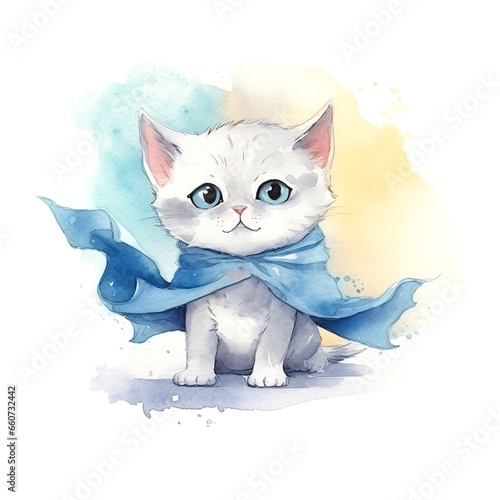 Kitten as a super hero