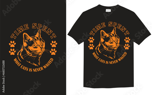 Cat t-shirt design vector file, cat tshirt design, cat lover tshirt,