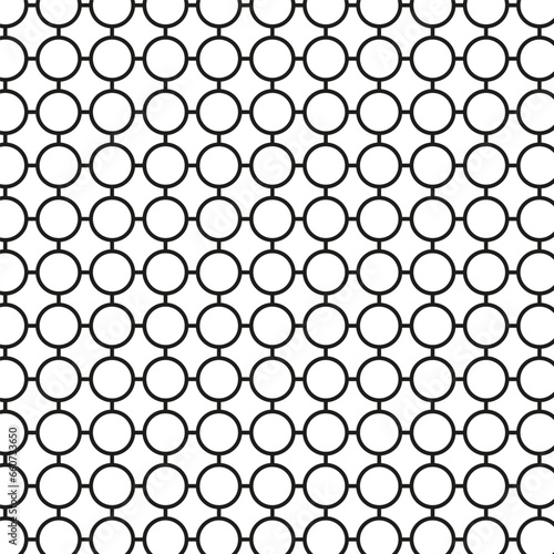 Cellular pattern with connected circles. Reticulated grid  mesh of circles. Vector illustration. EPS 10.