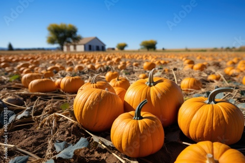 pumpkins on a farm