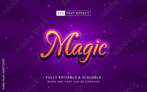 Magic editable text effect - purple theme