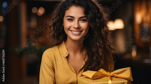 portrait of a woman with a gift