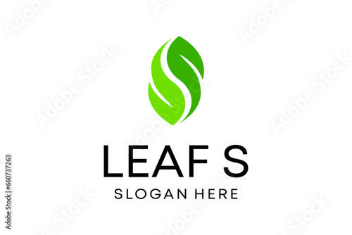 leaf symbol with the concept of the letter S