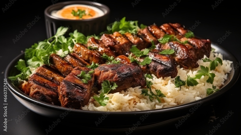fried pork with rice fried pork with rice
