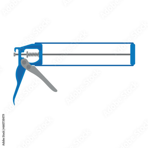 Sealant gun on white background