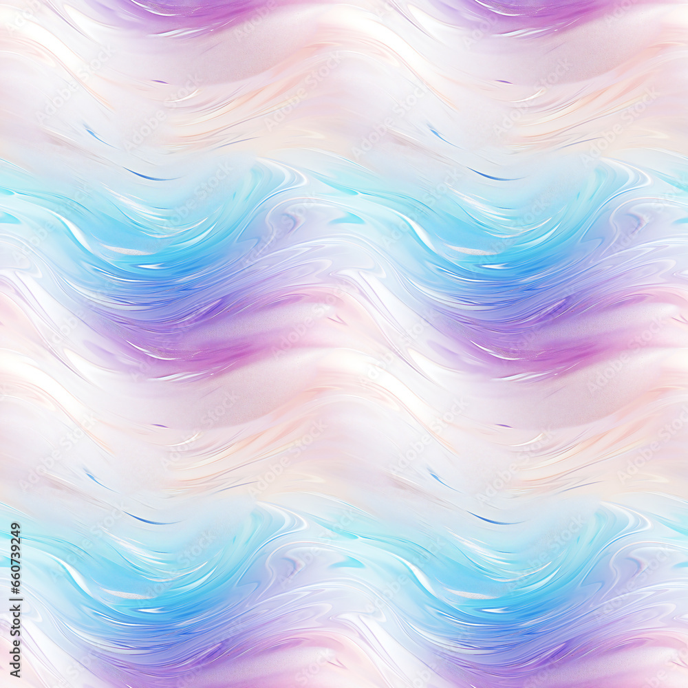 Obraz premium Pastel Dreamscape Waves. Seamless Repeatable Background.
