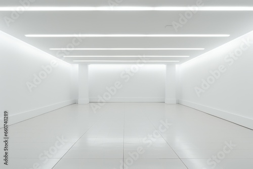 Empty large white room. Background with selective focus and copy space
