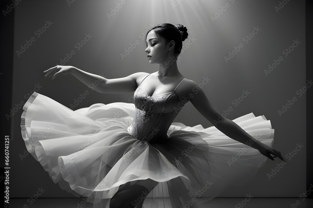 Fototapeta premium Eternal Grace Elegance in Motion - Generative AI Edition