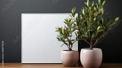 plant in a vase on the table