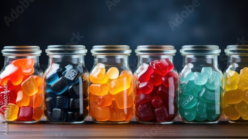 jelly beans in glass jar