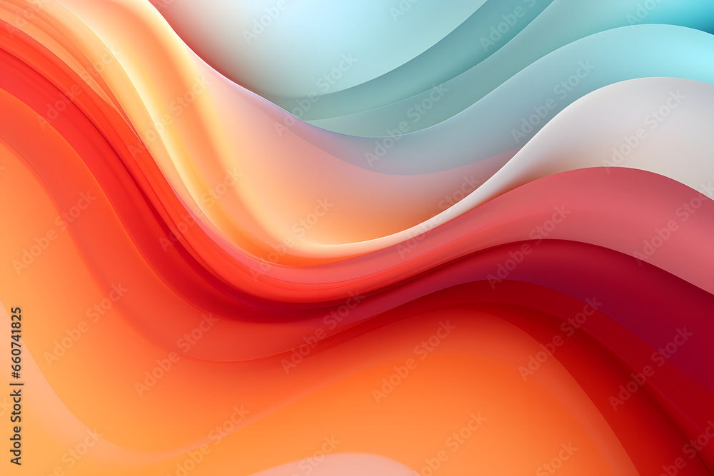 Obraz premium Abstract background. Colorful wavy design wallpaper. Creative graphic 2d illustration. Trendy fluid cover with dynamic shapes flow.