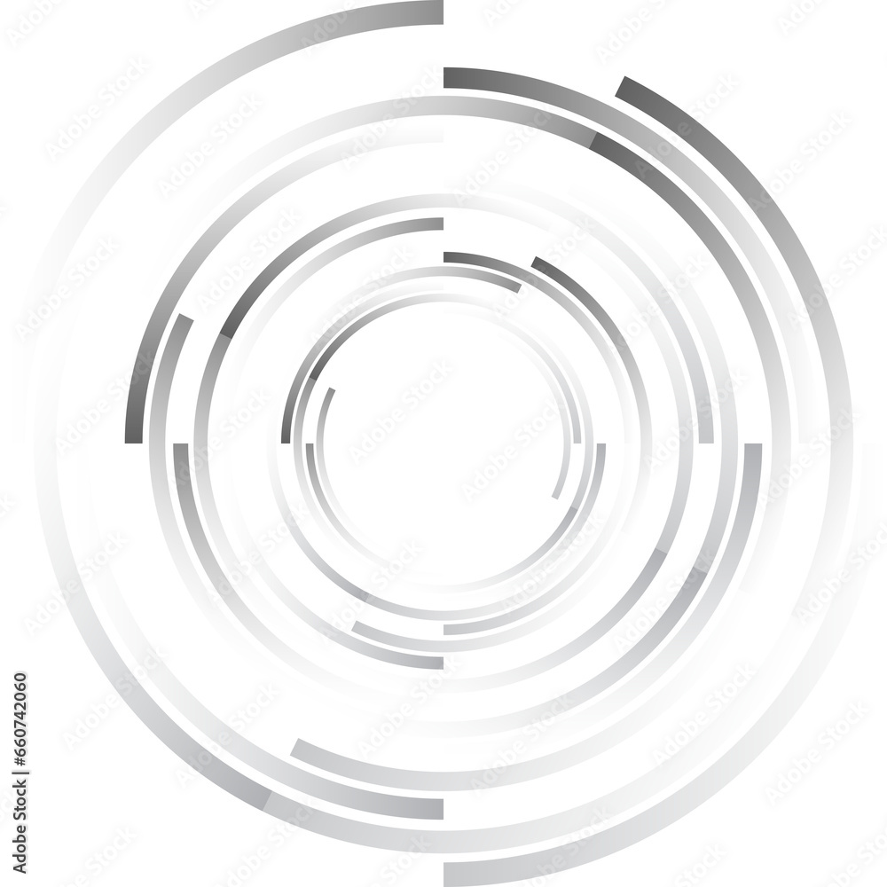 Circular swirl lines