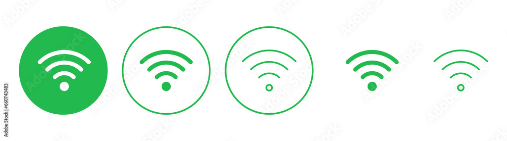 Wifi icon set. signal vector icon. Wireless icon vector Wifi icon set. signal vector icon. Wireless icon vector