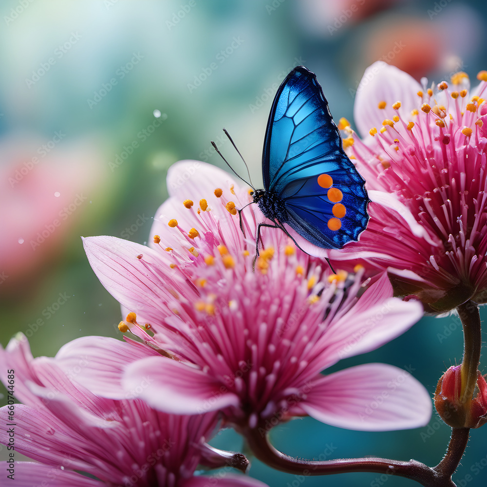 butterfly on flower butterfly on flower