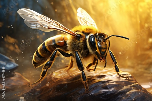 a bee. Generative AI © Kiernan